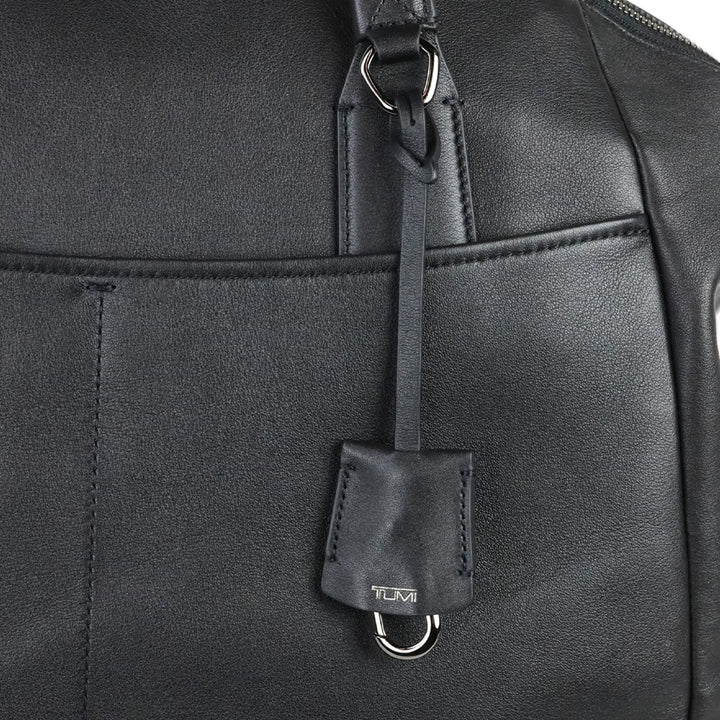 Tumi Black Leather Linz Large Caryall