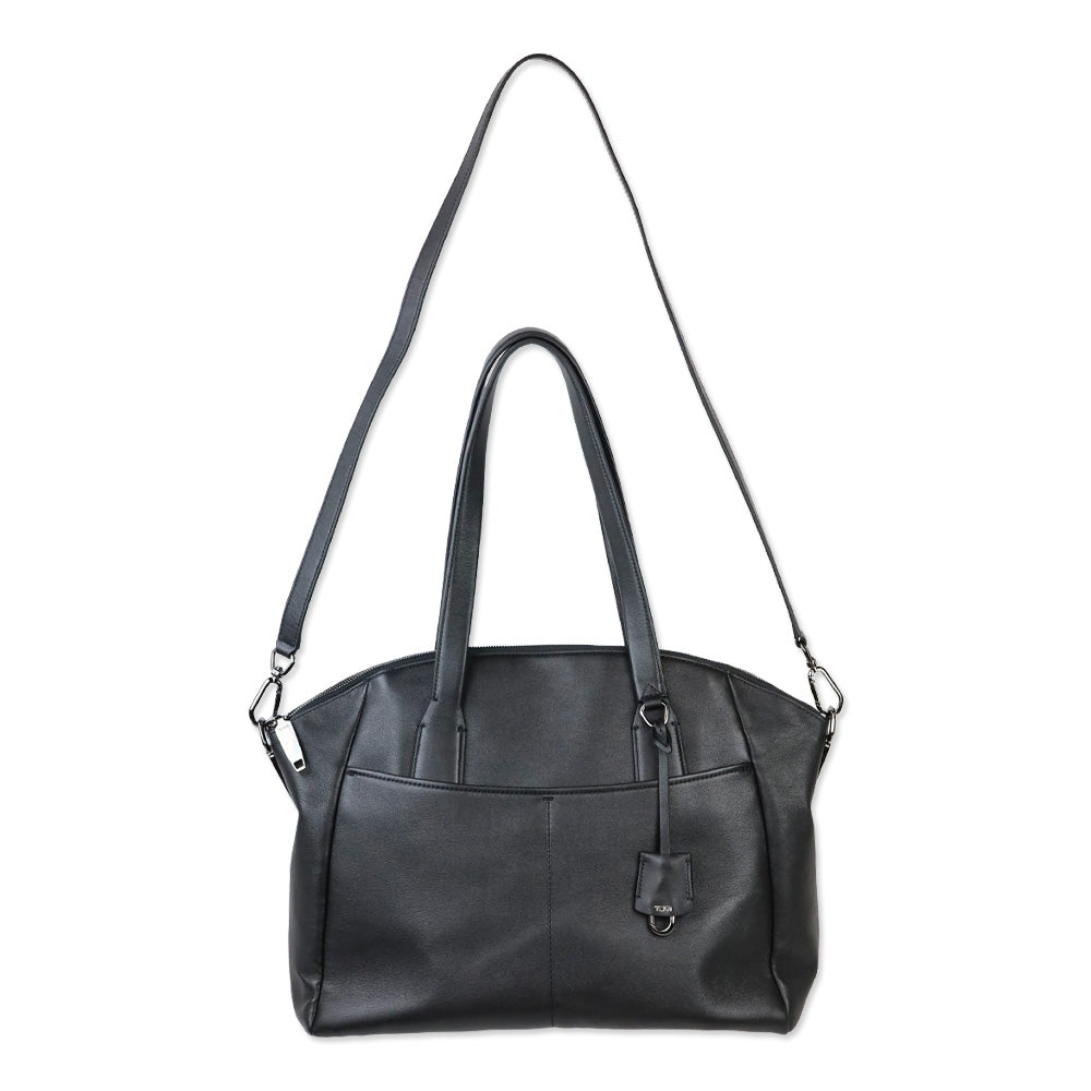 Tumi Black Leather Linz Large Caryall