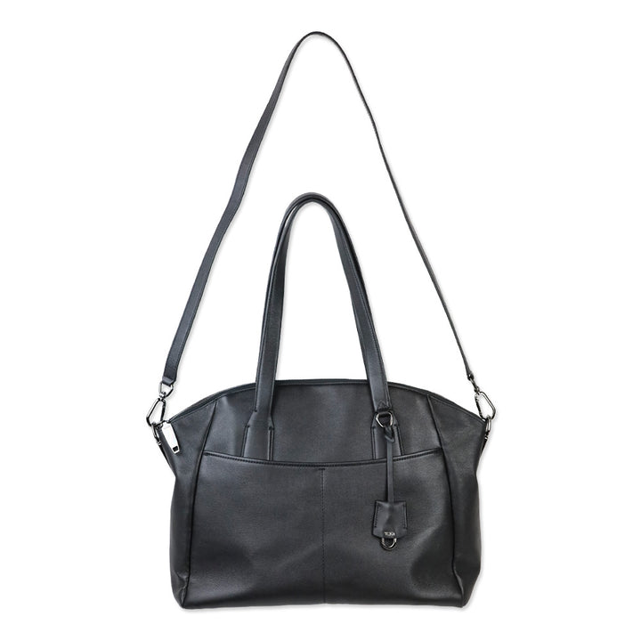 Tumi Black Leather Linz Large Caryall