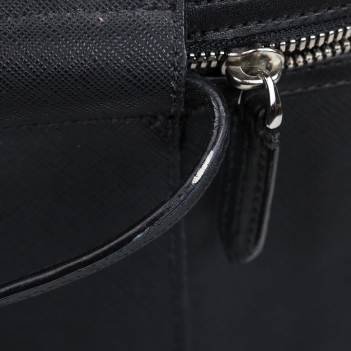 Tumi Black Leather Travel Train Case