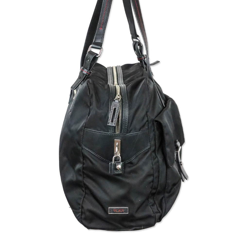 Tumi Black Voyageur Cortina Boarding Tote