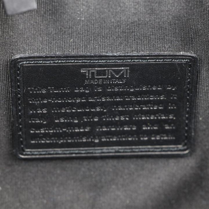 Tumi Black/White Embroidered Paisley Leather Trim Boston Bag