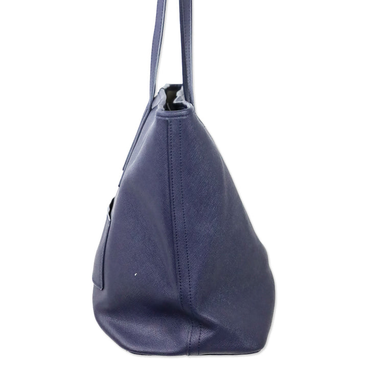 Tumi Indigo Blue Saffiano Leather Large Tote