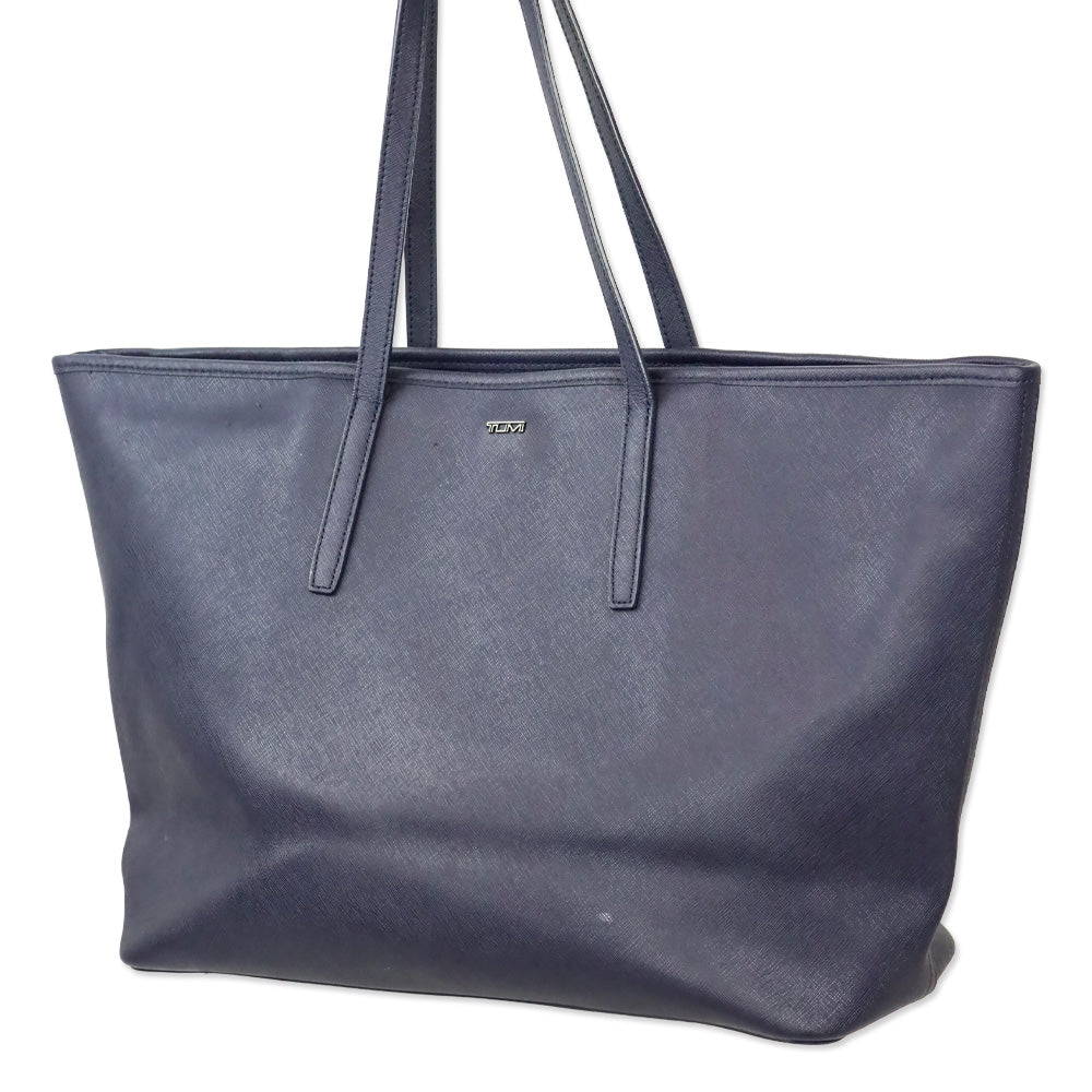Tumi Indigo Blue Saffiano Leather Large Tote
