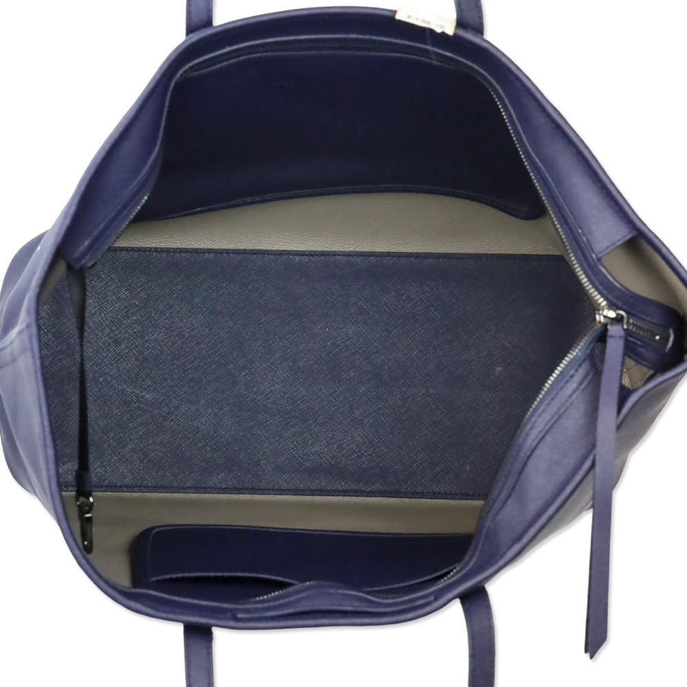 Tumi Indigo Blue Saffiano Leather Large Tote