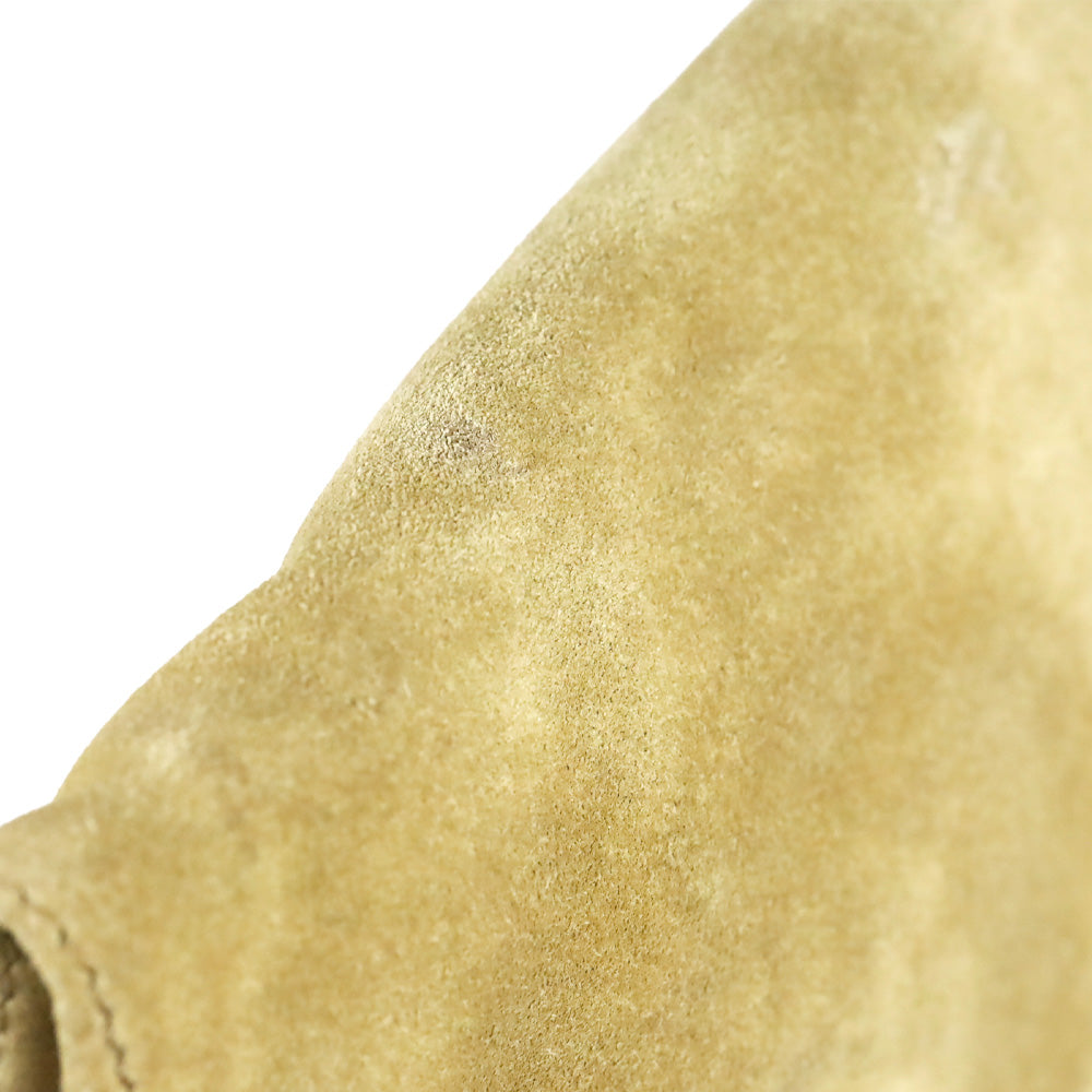 Tumi Tan Suede Leather Detail Foldover Clutch