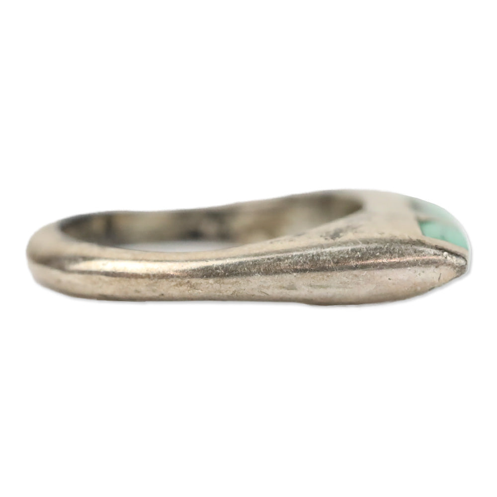 Turquoise Inlay Thin Band Ring