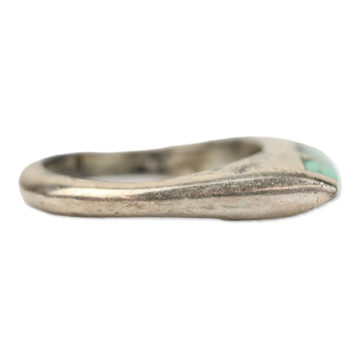 Turquoise Inlay Thin Band Ring
