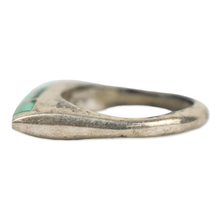 Turquoise Inlay Thin Band Ring