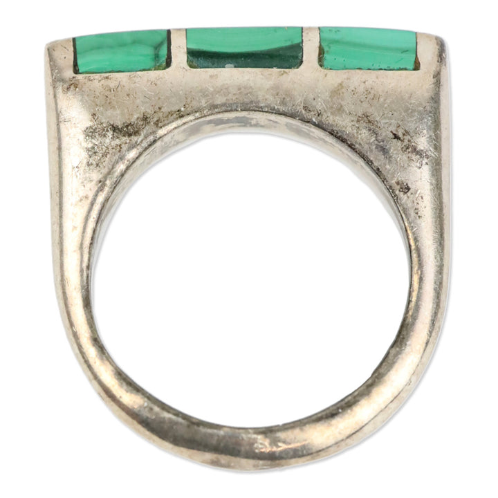 Turquoise Inlay Thin Band Ring