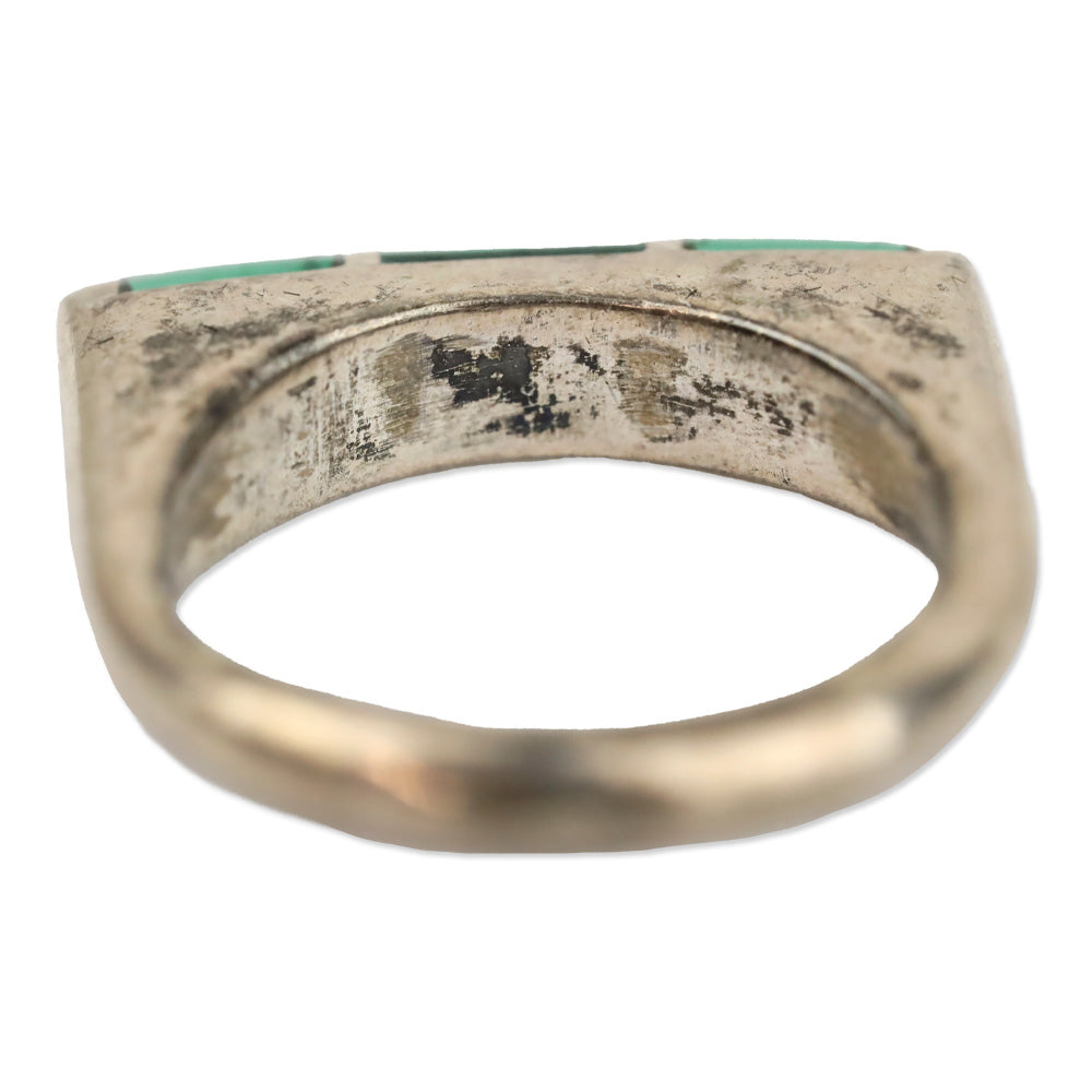 Turquoise Inlay Thin Band Ring