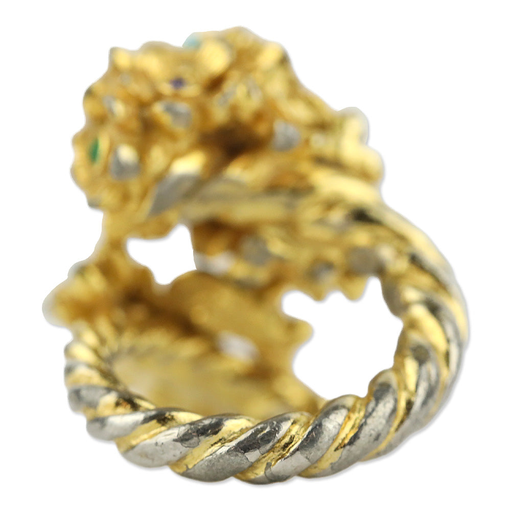 Two-Tone Multi Stone Bouquet Wrap Ring