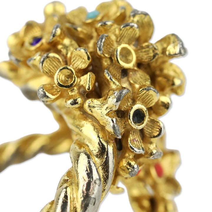 Two-Tone Multi Stone Bouquet Wrap Ring