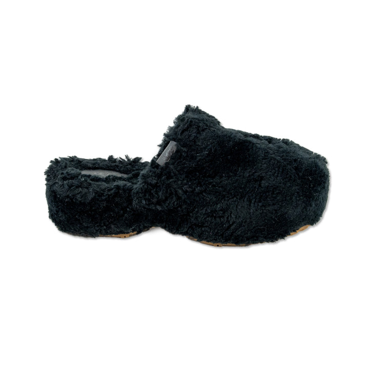 UGG Black Fuzz Sugar Clogs