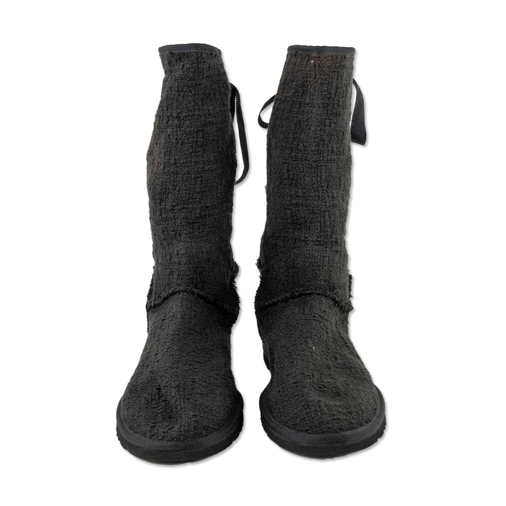 UGG Black Heirloom Ribbon Lace-Up Boots