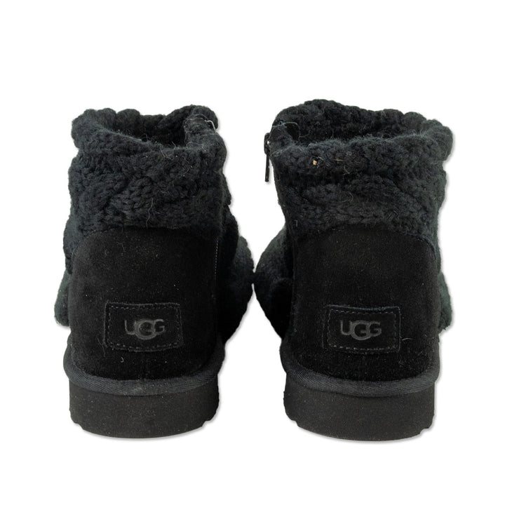 UGG Classic Mini Chunk Black Knit Boot