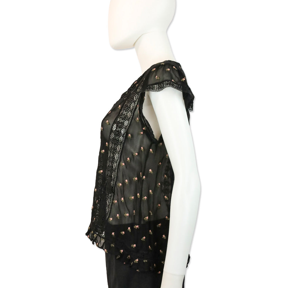 Ulla Johnson Black Magdalena Blouse