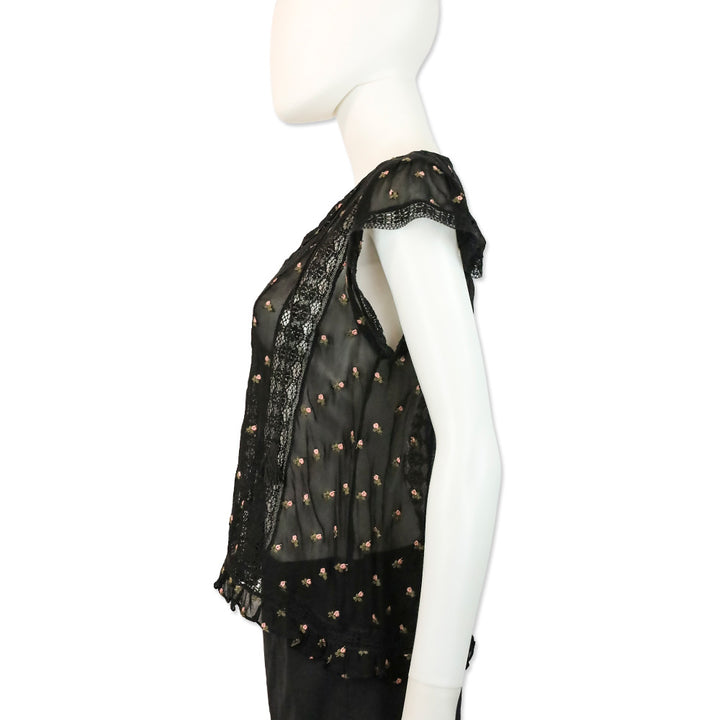 Ulla Johnson Black Magdalena Blouse