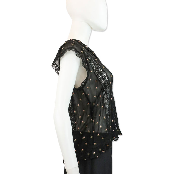 Ulla Johnson Black Magdalena Blouse