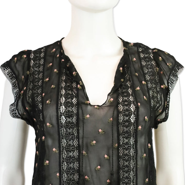 Ulla Johnson Black Magdalena Blouse