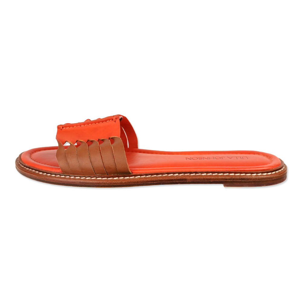 Ulla Johnson Chili Ameya Twisted Contrast Slide
