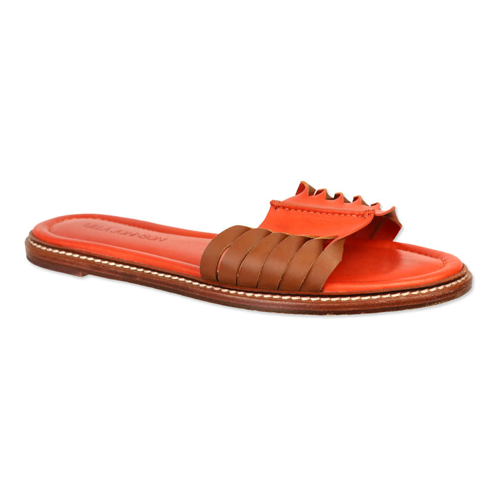 Ulla Johnson Chili Ameya Twisted Contrast Slide
