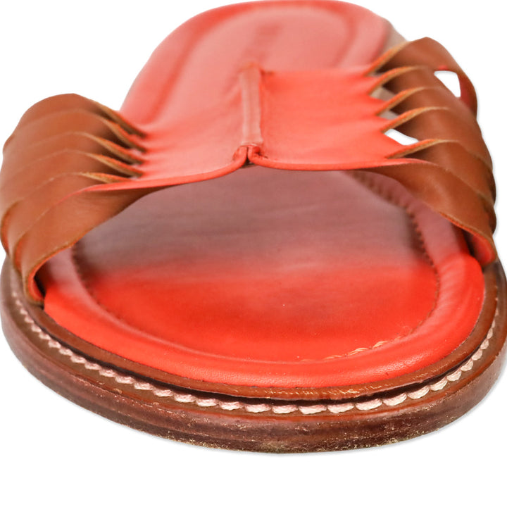 Ulla Johnson Chili Ameya Twisted Contrast Slide
