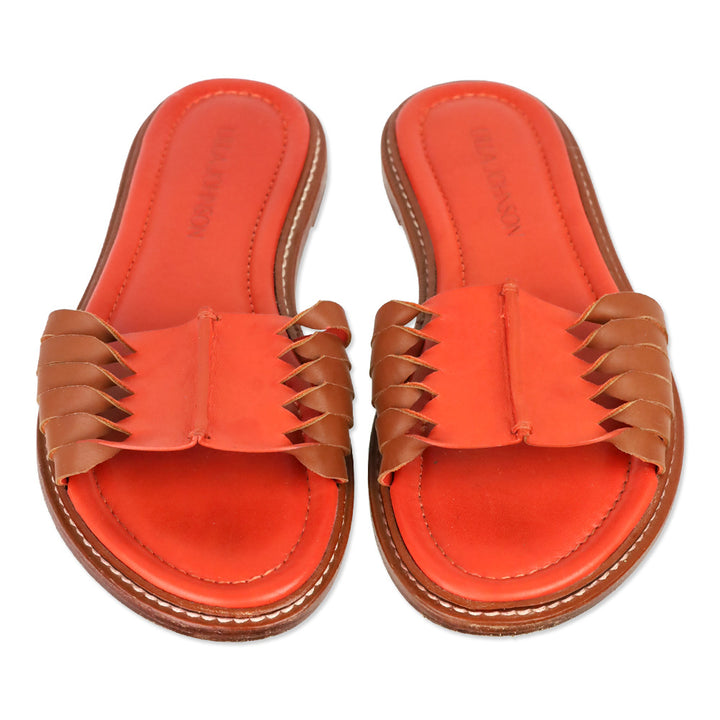 Ulla Johnson Chili Ameya Twisted Contrast Slide