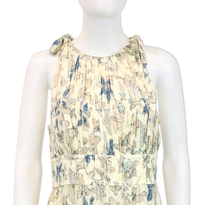 Ulla Johnson Essie Sleeveless Yellow Floral Print Midi Dress