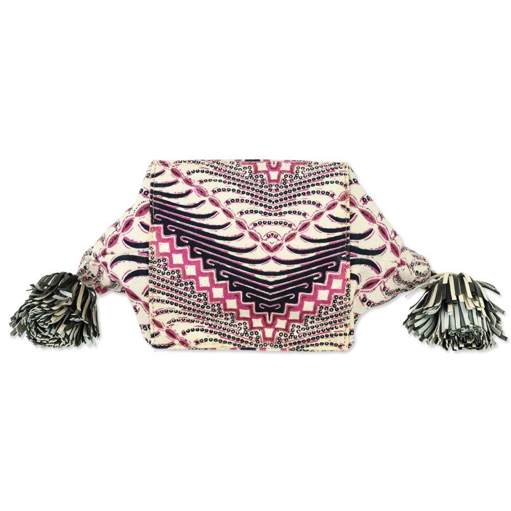 Ulla Johnson Fuchsia Batik Print Canvas Lali Mini Tote