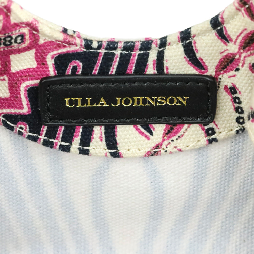 Ulla Johnson Fuchsia Batik Print Canvas Lali Mini Tote