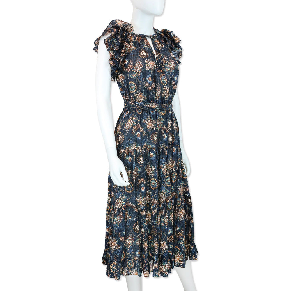 Ulla Johnson Navy Floral Virginia Dress