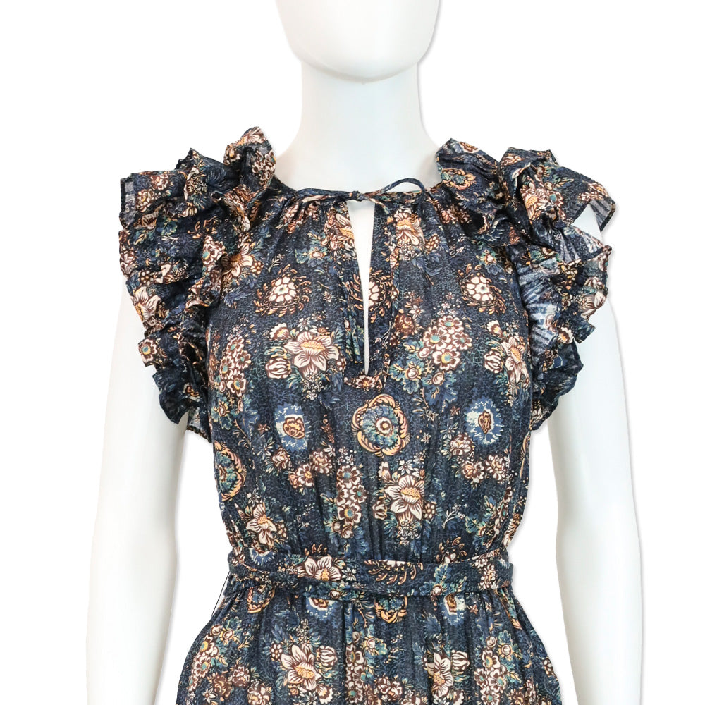 Ulla Johnson Navy Floral Virginia Dress