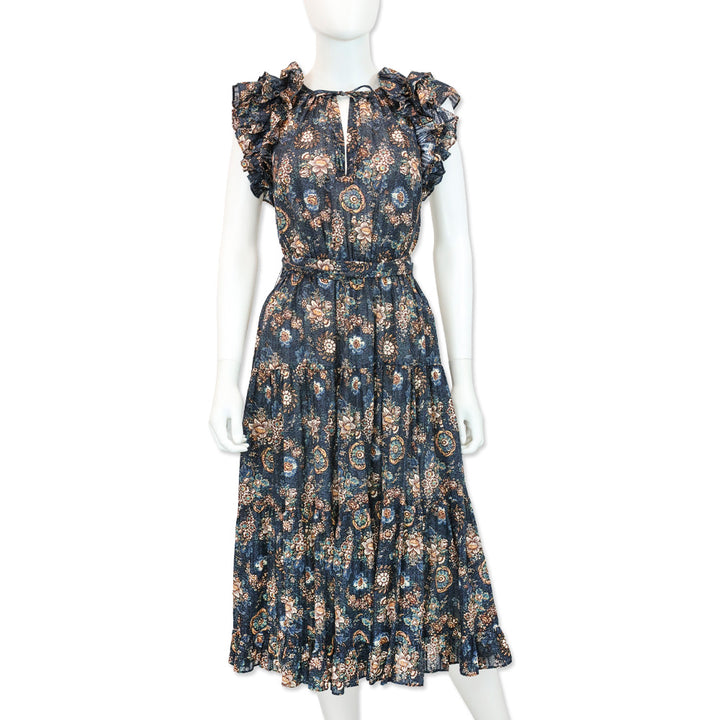 Ulla Johnson Navy Floral Virginia Dress