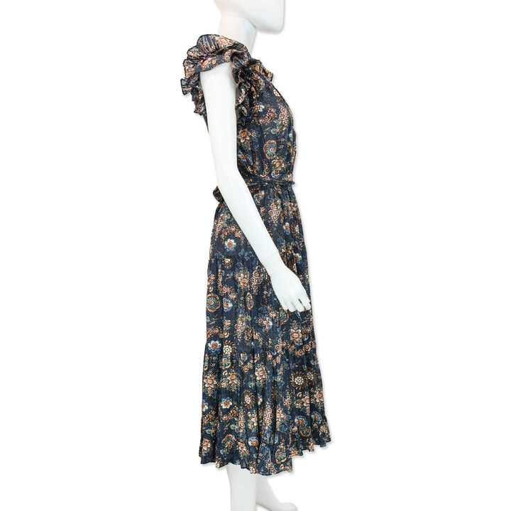 Ulla Johnson Navy Floral Virginia Dress