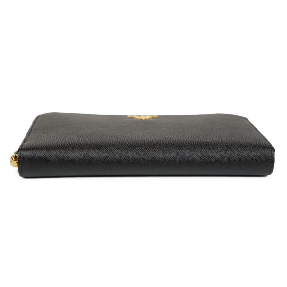 Prada Black Saffiano Leather Continental Wallet