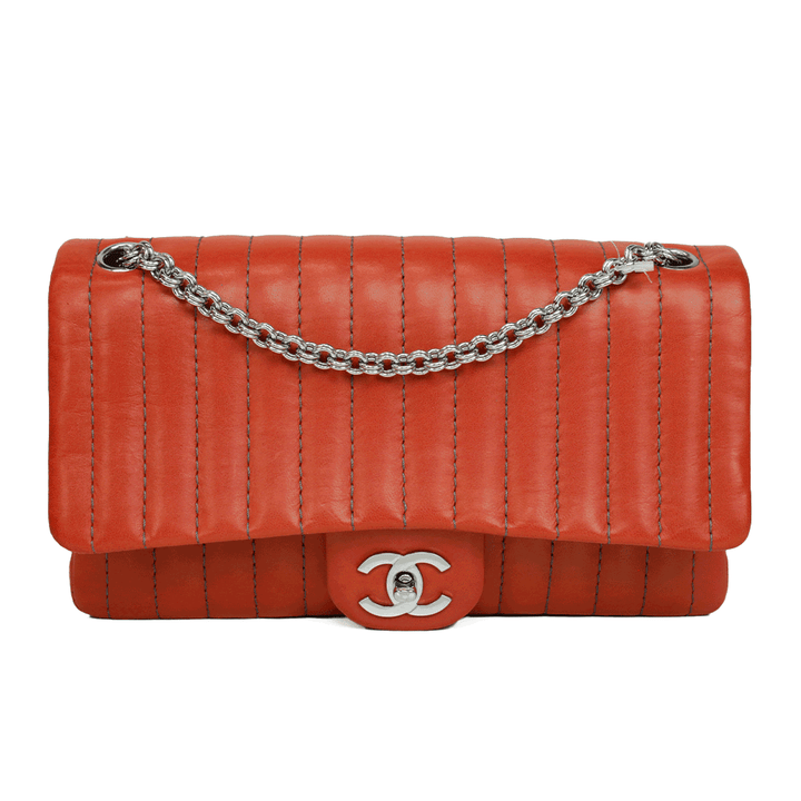 Chanel Red Vertical Quilt Flap Bag