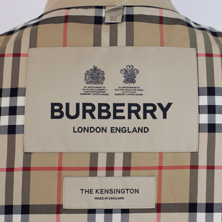 Burberry The Kensington Beige Cotton Trench Coat