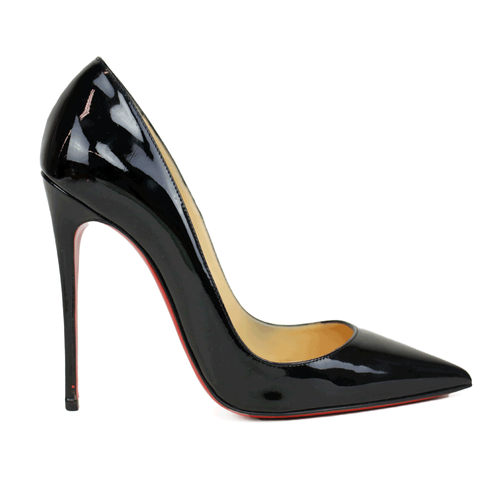 Christian Louboutin So Kate Black Patent Leather High Heel Pumps