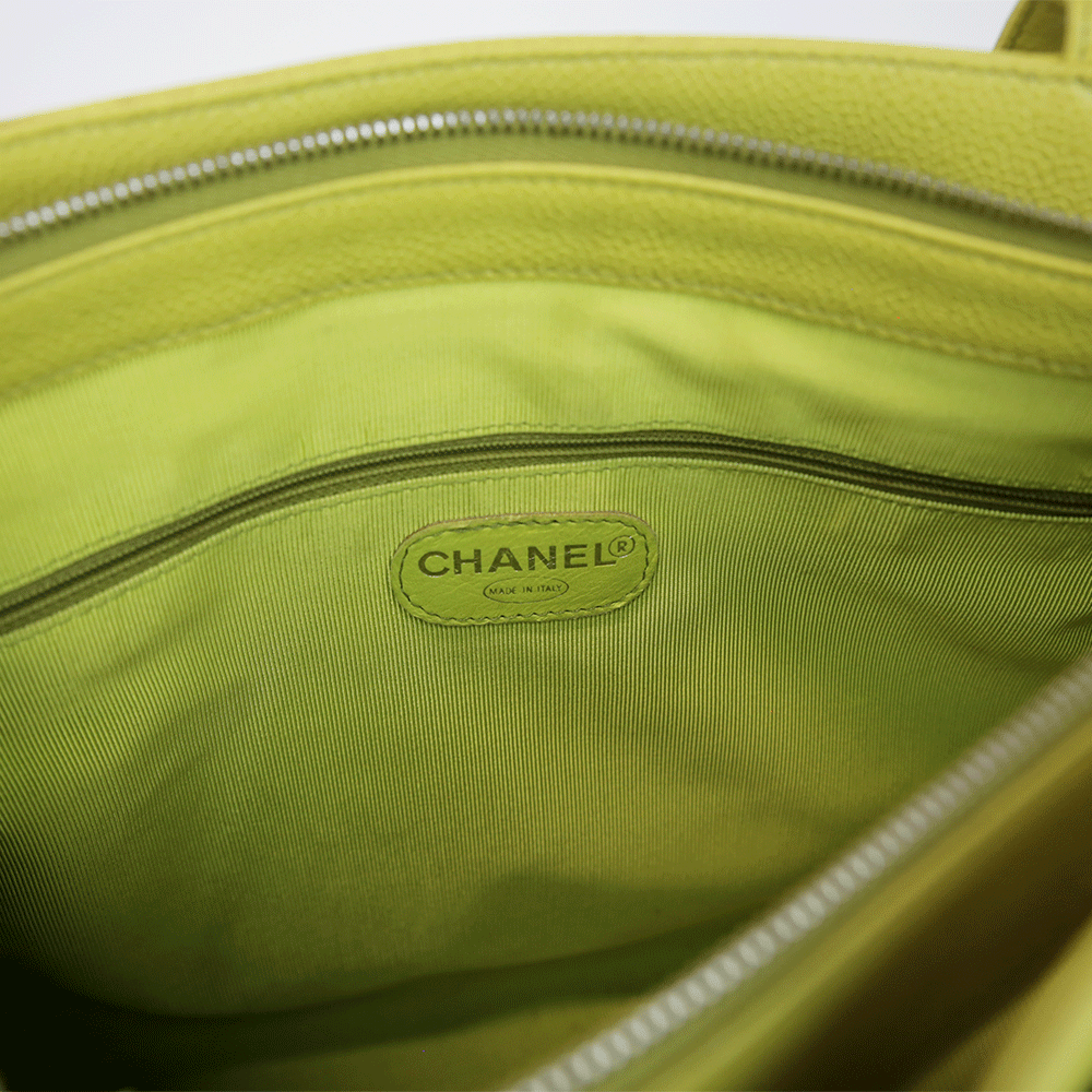Chanel - Green Caviar Zip Tote Small
