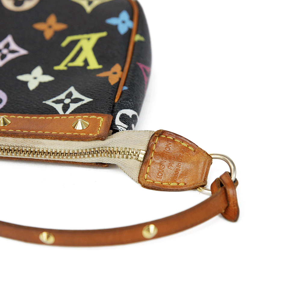 Louis Vuitton Takashi Murakami Black & Multicolor Monogram Pochette