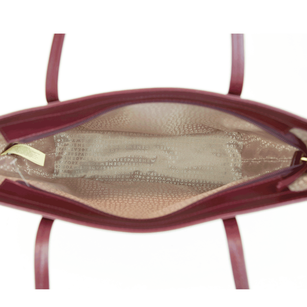 Kate Spade Burgundy Leather Tote Bag