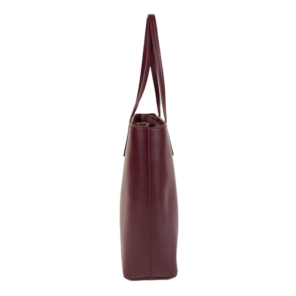 Tote bag - Pebble Leather - Burgundy