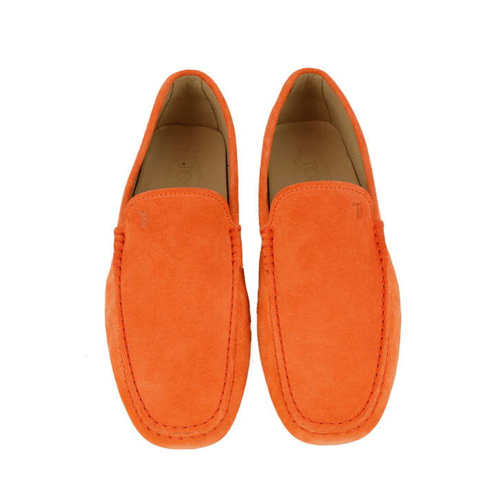 Tod's Orange Suede Men's Loafers