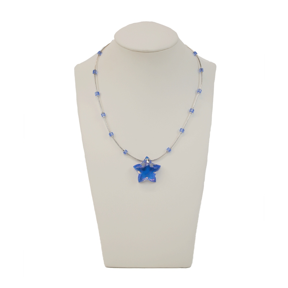Baccarat Sterling Silver & Crystal Star Necklace