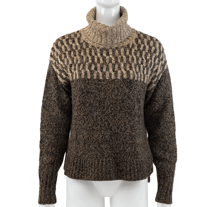 Veronica Beard Brown Knit Turtle Neck Sweater