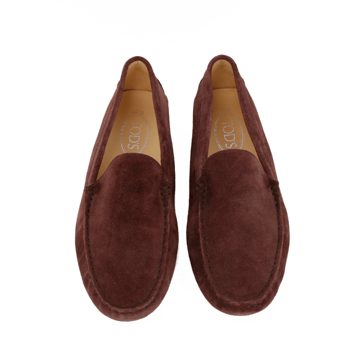 Tod's Burgundy Suede Loafers
