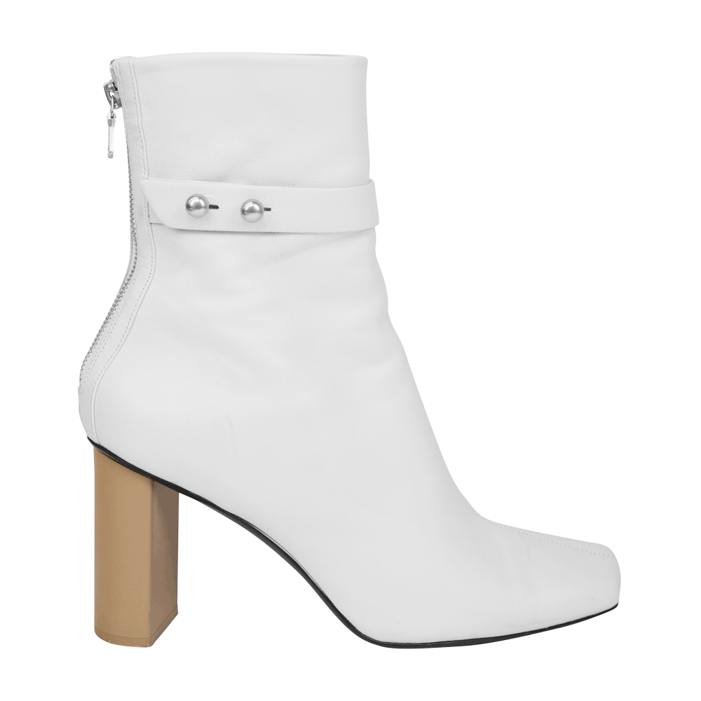 Rag & Bone White Leather Ankle Boots