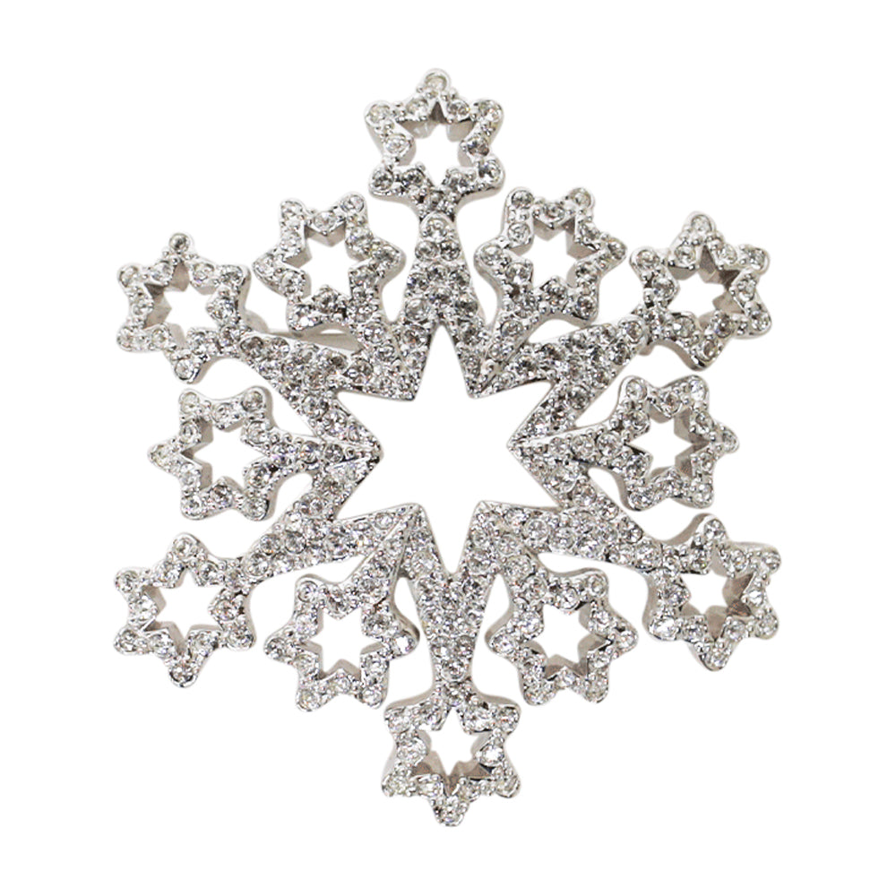 Swarovski Crystal Snowflake Pin