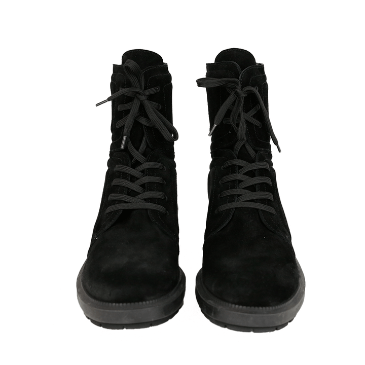 Aquatalia Men's Black Suede Combat Boots
